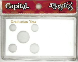 Graduation Year Capital Plastics Coin Holder White Meteor