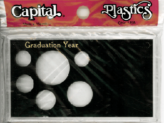 Graduation Year ASE 6 Coin Capital Plastics Coin Holder Black Meteor