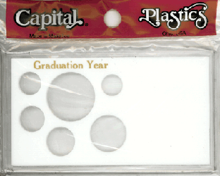 Graduation Year ASE 6 Coin Capital Plastics Coin Holder White Meteor