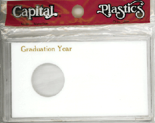 Graduation Year ASE Capital Plastics Coin Holder White Meteor