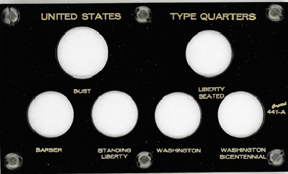 US Type Quarters Capital Plastics Coin Holder Black 3.5x6