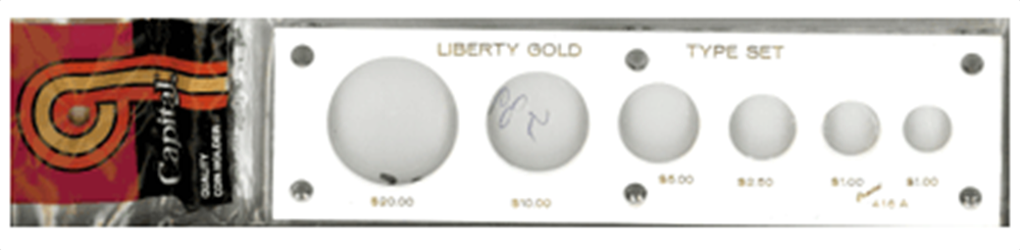 Capital Plastics Liberty Gold Type Set Coin Holder capital plastics liberty gold type set coin holder