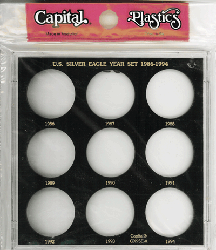 Capital Plastics Silver Eagle Year Set 1986-1994