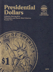Whitman Presidential Dollars Coin Folder P&D 2012 - 2016