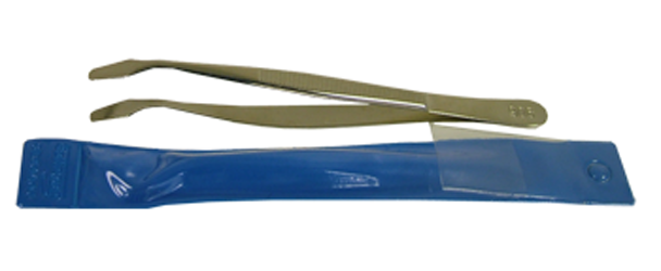 Showgard Angled Tip Stamp Tongs - 4 5/8"