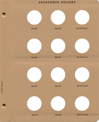 Sacagawea Dollars with Proofs - Dansco Coin Album Replacement Page 4 (4-8183)