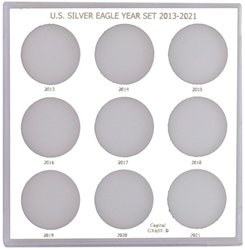 Capital Plastics U.S. Silver Eagle Year Set 2013-2021 U.S. Silver Eagle Year Set 2013-2021, GX9SED