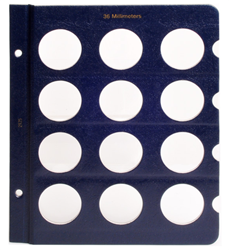 Whitman Extra Coin Album Pages - 36mm