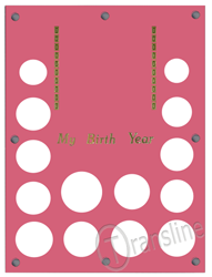 Capital Plastics My Birth Year Set Holder- Pink My Birth Year Set Holder- Pink, 459BY Pink