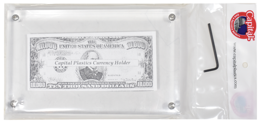 Lot 10 BCW Currency Slabs REGULAR /SMALL Dollar Bill Hard Plastic Snap Holders 