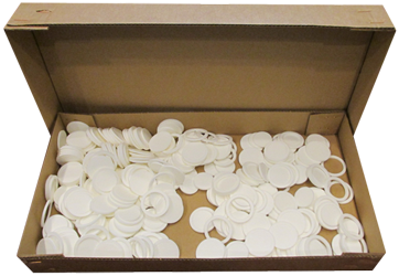 50.8mm Model Y Air Tite White Rings  (2 Inch Challenge Coin) - Bulk 250 Pack