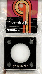 Walking Half Dollar Capital Plastics Coin Holder 144 Black 2x2