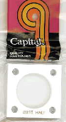 Bust Half Dollar Capital Plastics Coin Holder 144 White 2x2