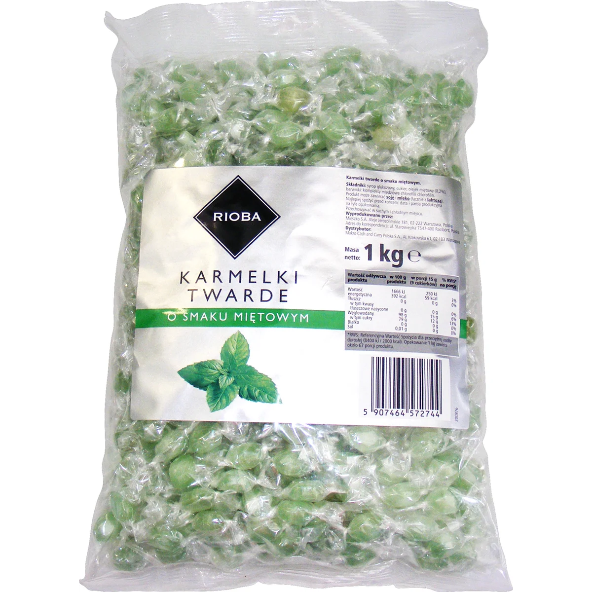 RIOBA Мини бонбони с вкус на мента 1кг
