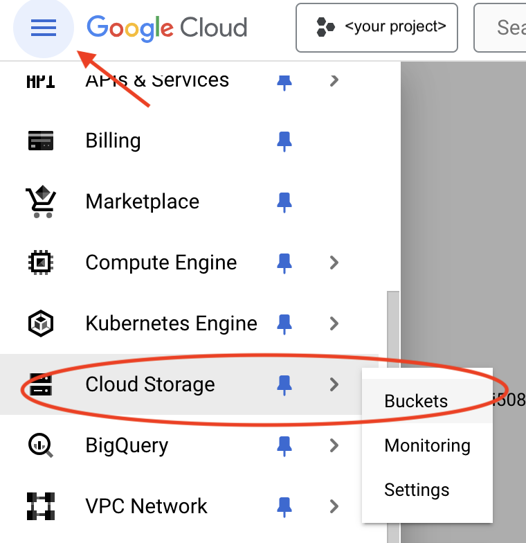 image showing how to create a bucket