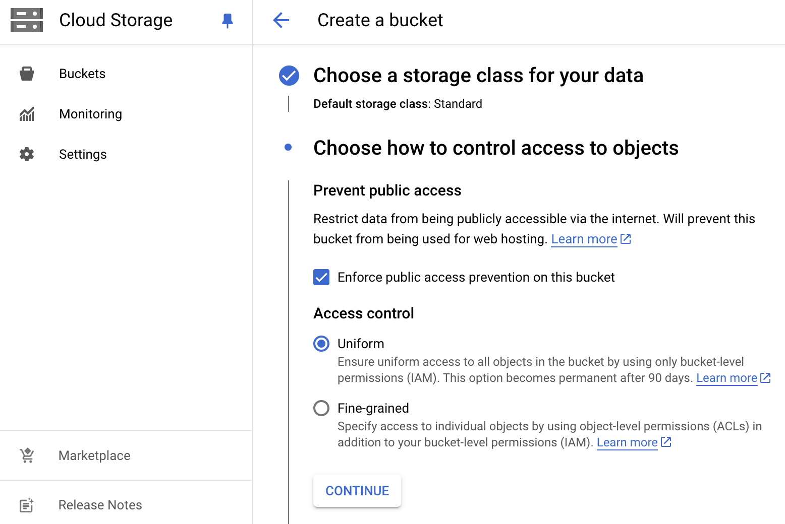 image showing how to create a bucket