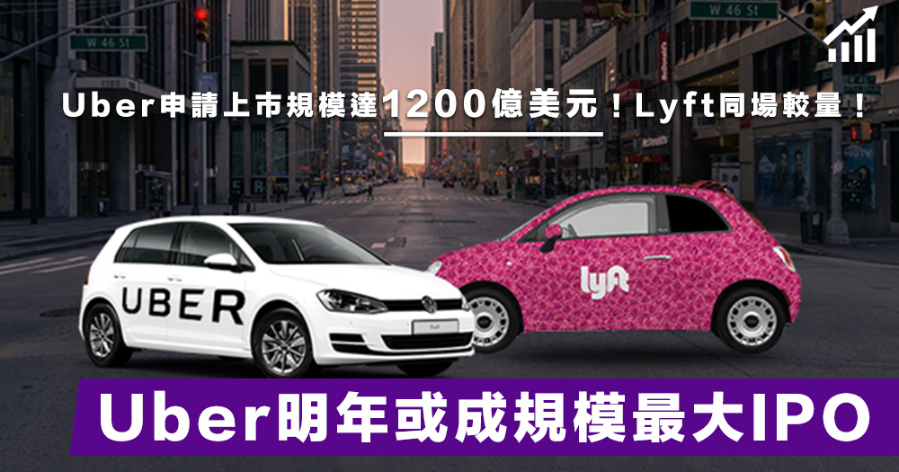 【一較高下】Uber有望以1200億美元成史上最大科技IPO！與Lyft同期上市集資較量！