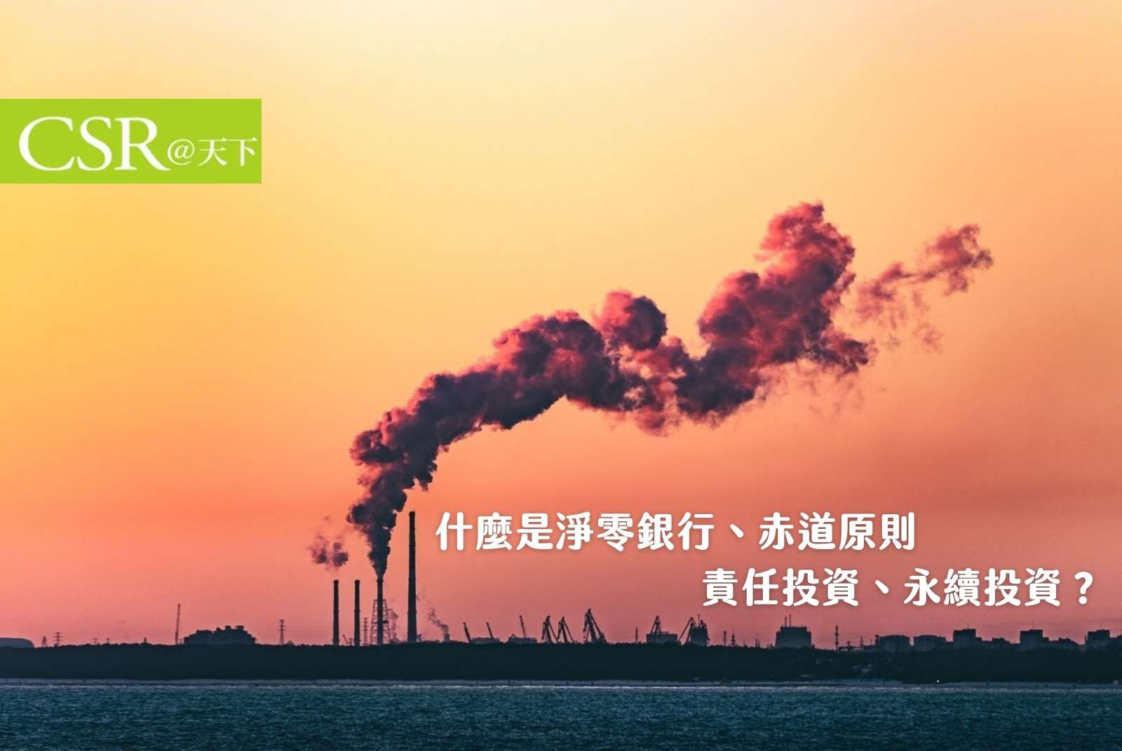 什麼是淨零銀行、赤道原則、責任投資、永續投資與TCFD？