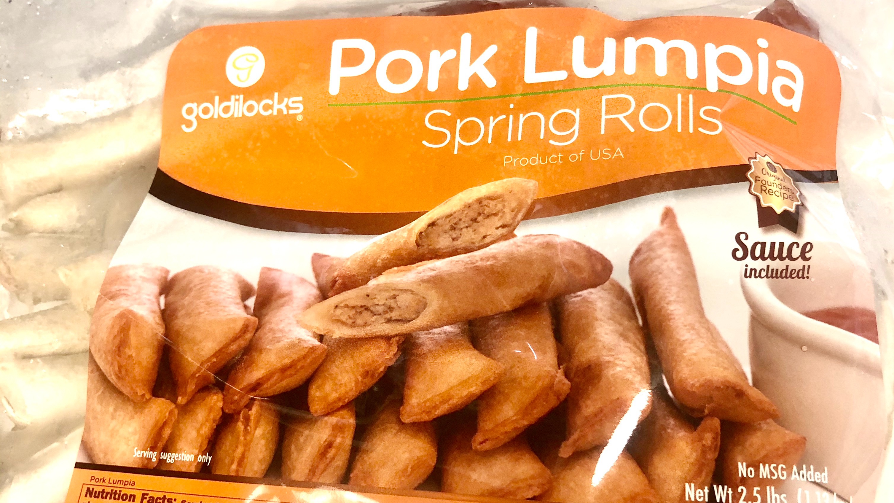 Frozen Lumpia Shanghai - All Pork