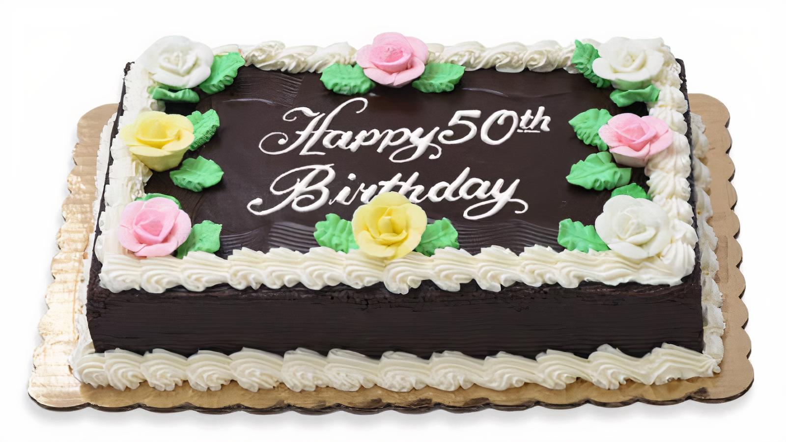 Chocolate Greeting Cake 1/4 sheet.