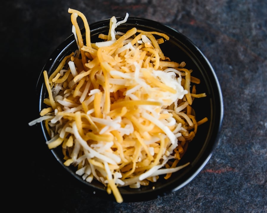 Shredded cheese.