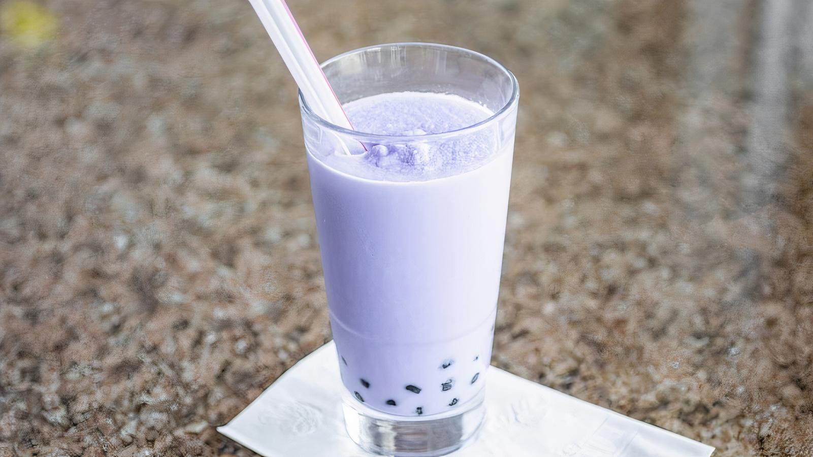 Ube Summer Cooler with boba.