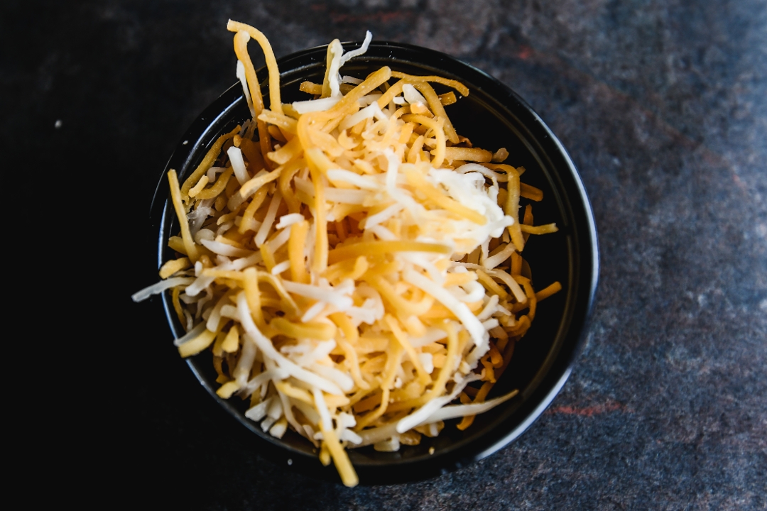 Shredded cheese.