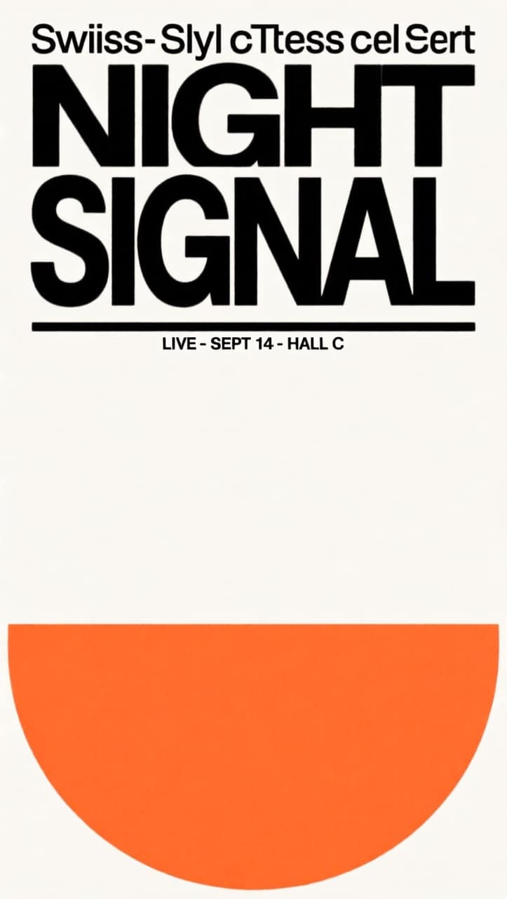 Typographic poster sample generated with Qwen Image
