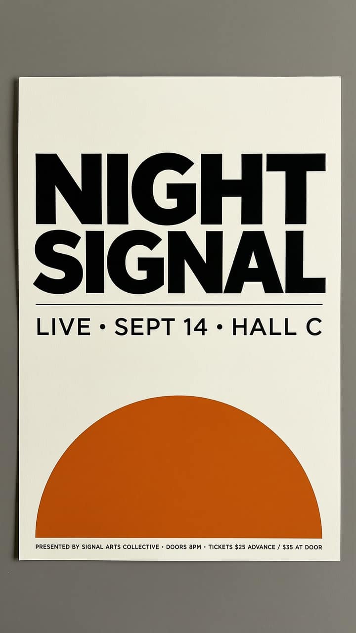 Typographic poster sample generated with Wan 2.7
