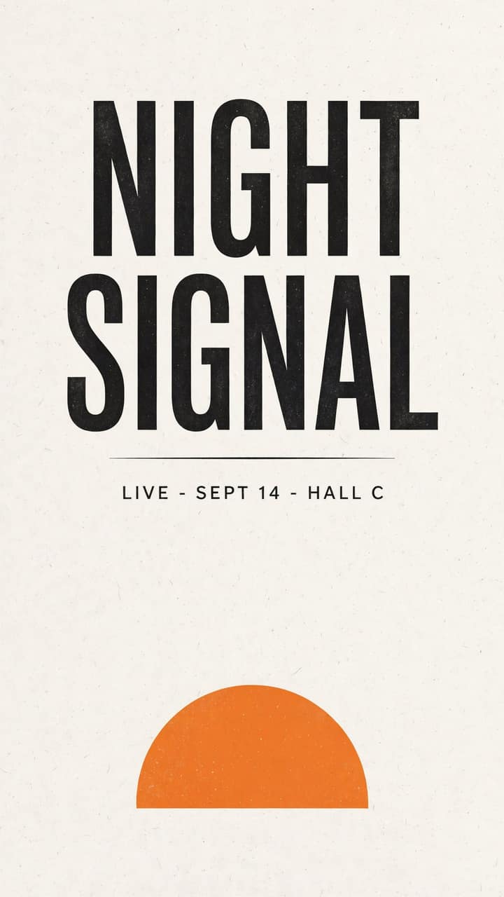 Typographic poster sample generated with Muse Image