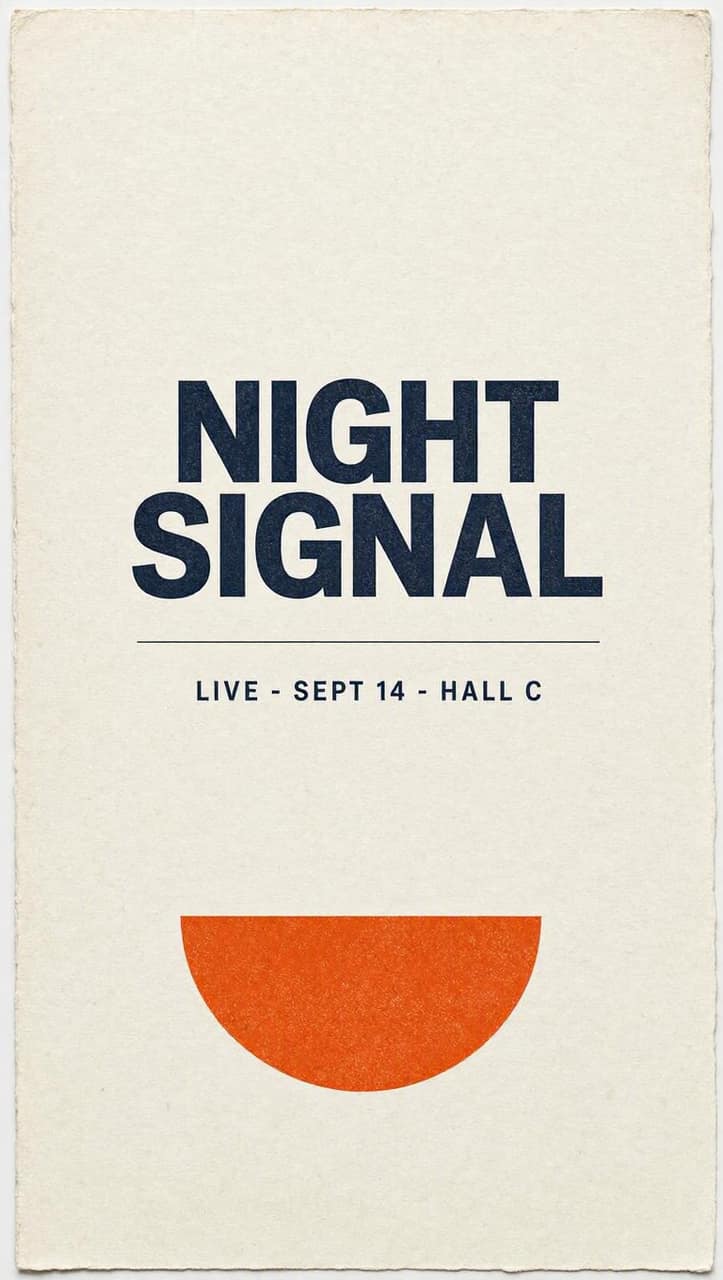 Typographic poster sample generated with MAI-Image 2.5 Pro