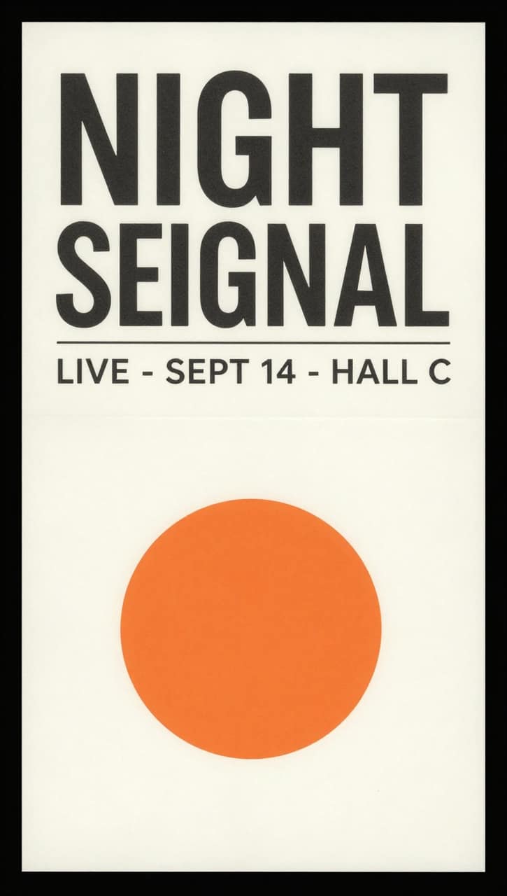 Typographic poster sample generated with P-Image