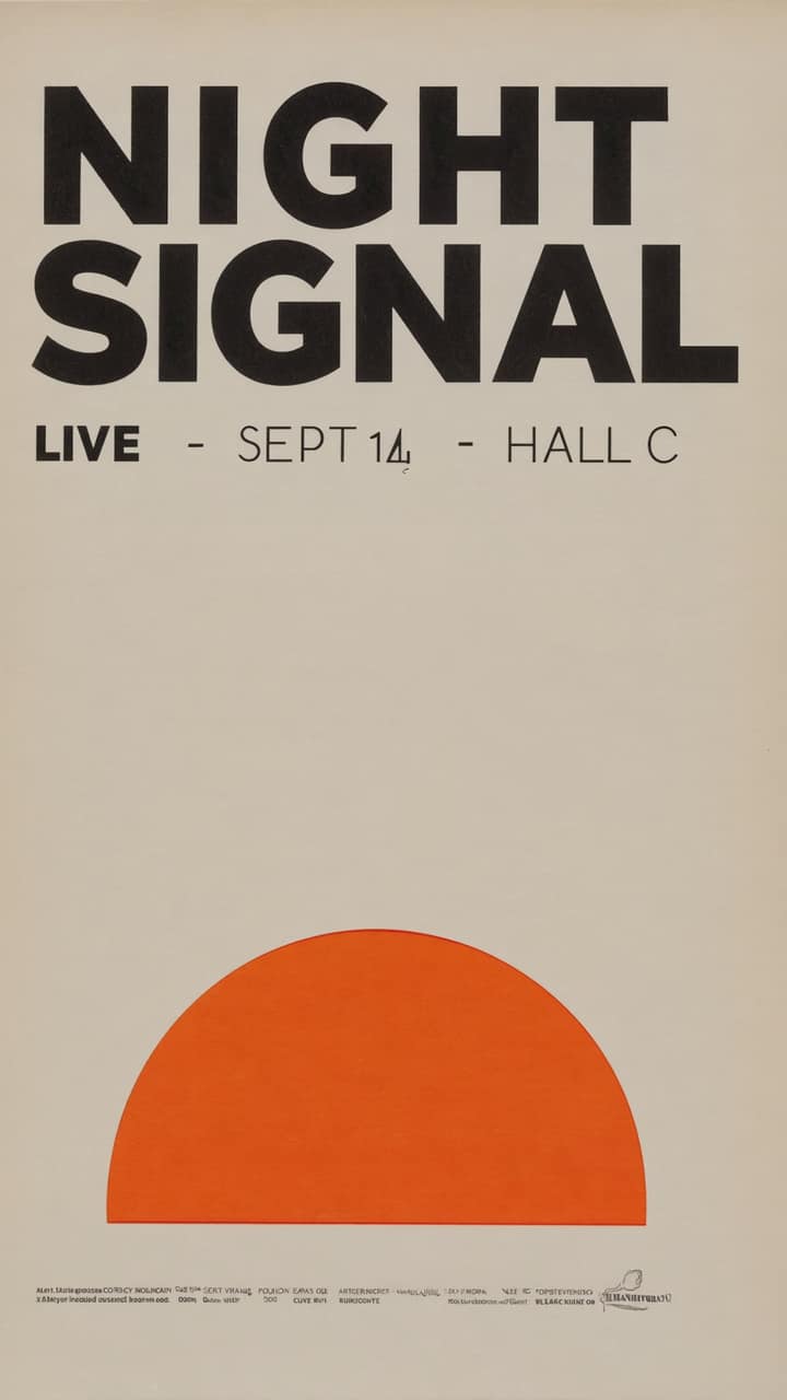 Typographic poster sample generated with Gen-4 Image