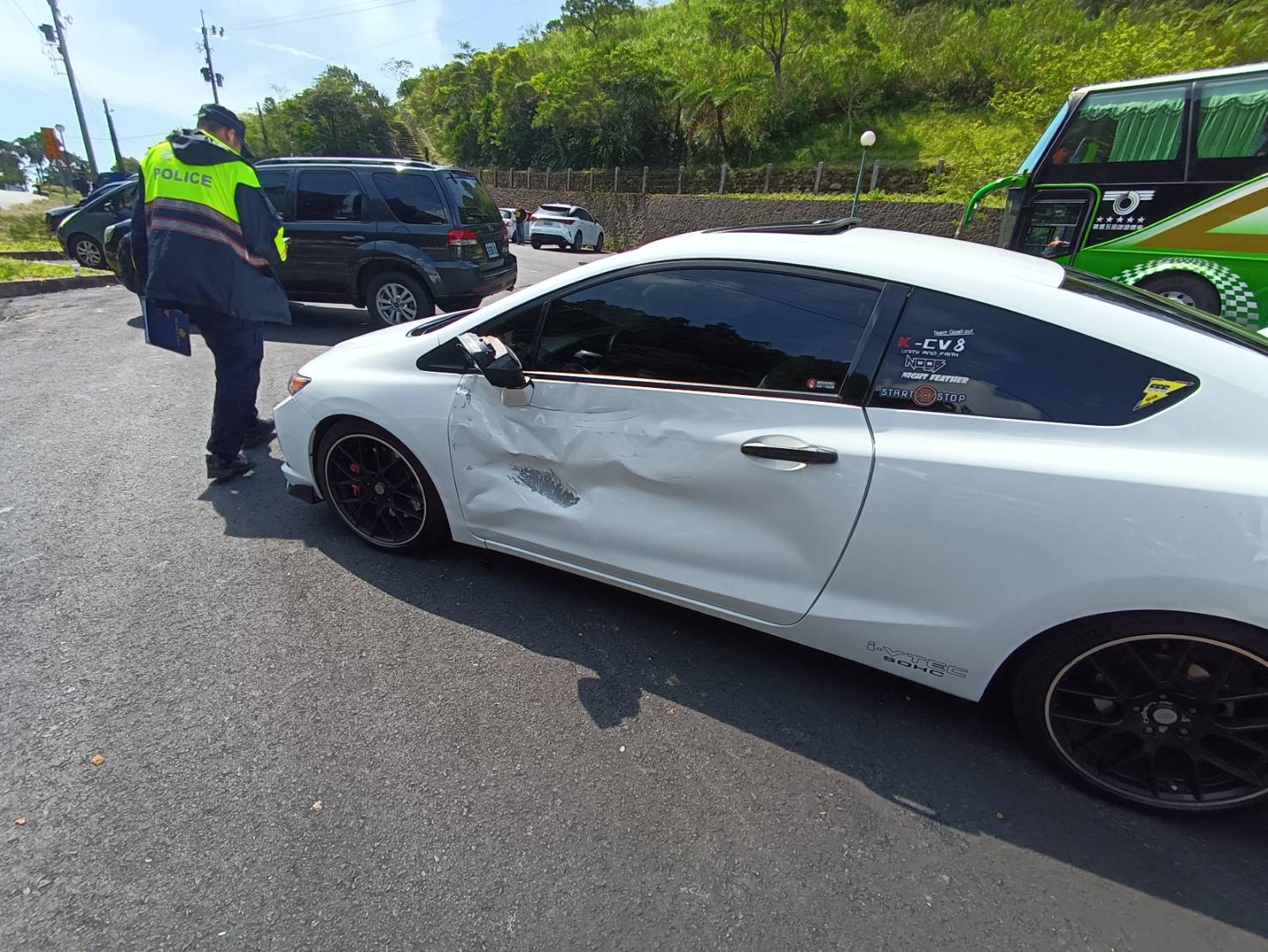 警方抵達車禍現場。（圖／警方提供）