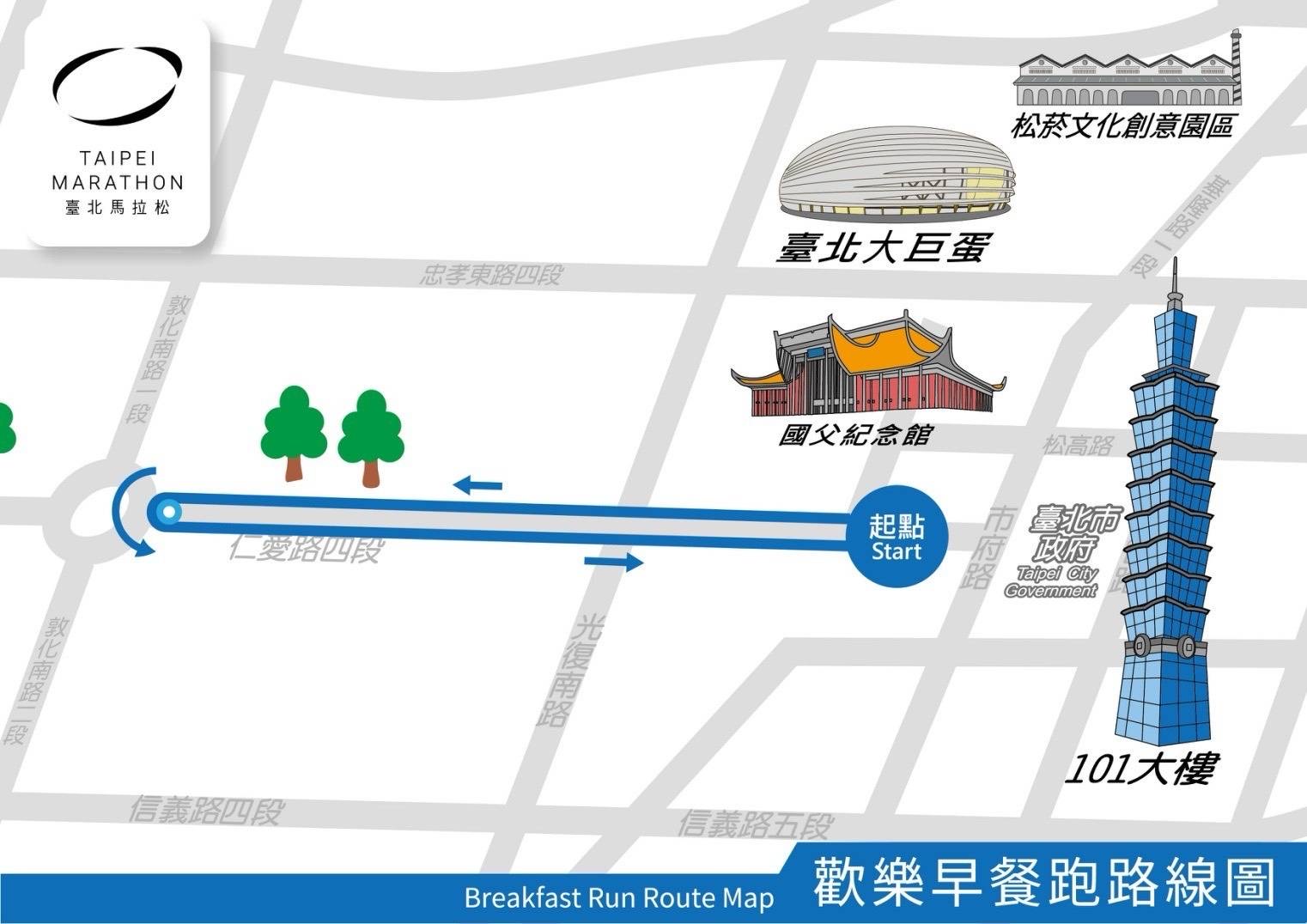 歡樂早餐跑路線圖。（圖／警方提供）
