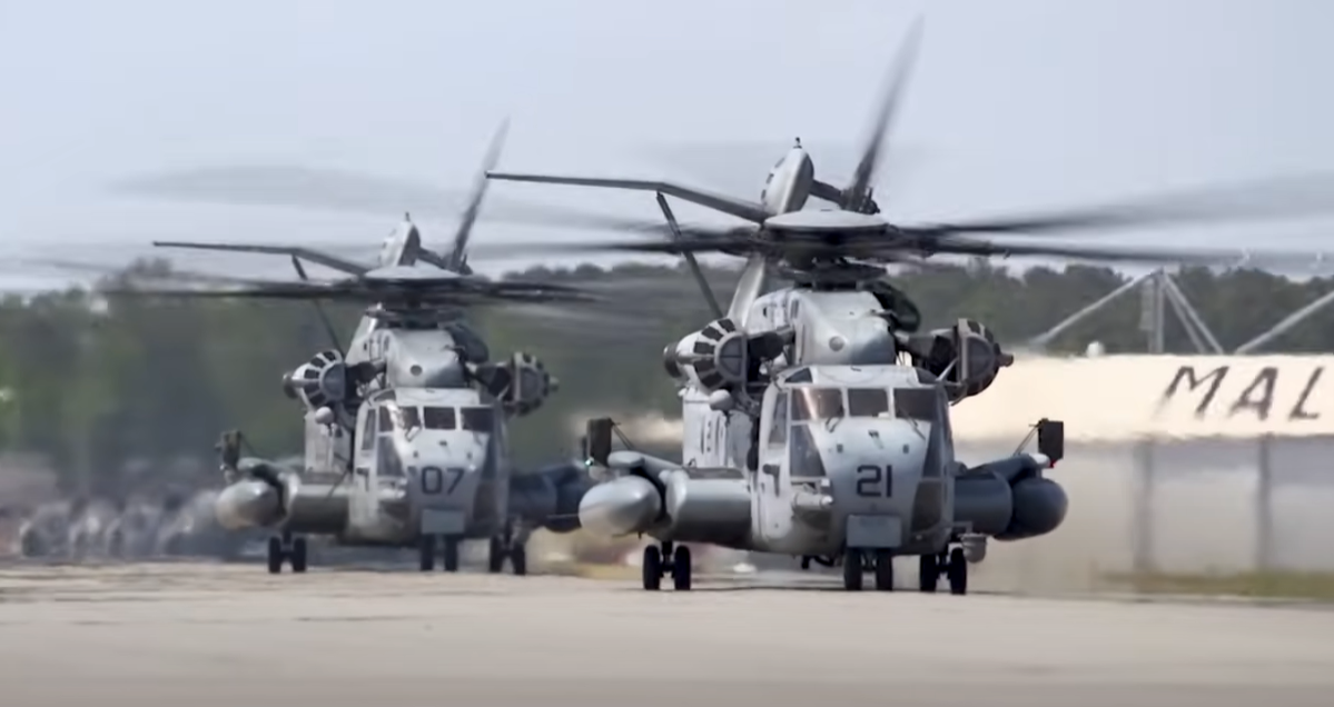 美軍「超級種馬」（Super Stallion）直升機。（圖／翻攝「US Military News」YT頻道）