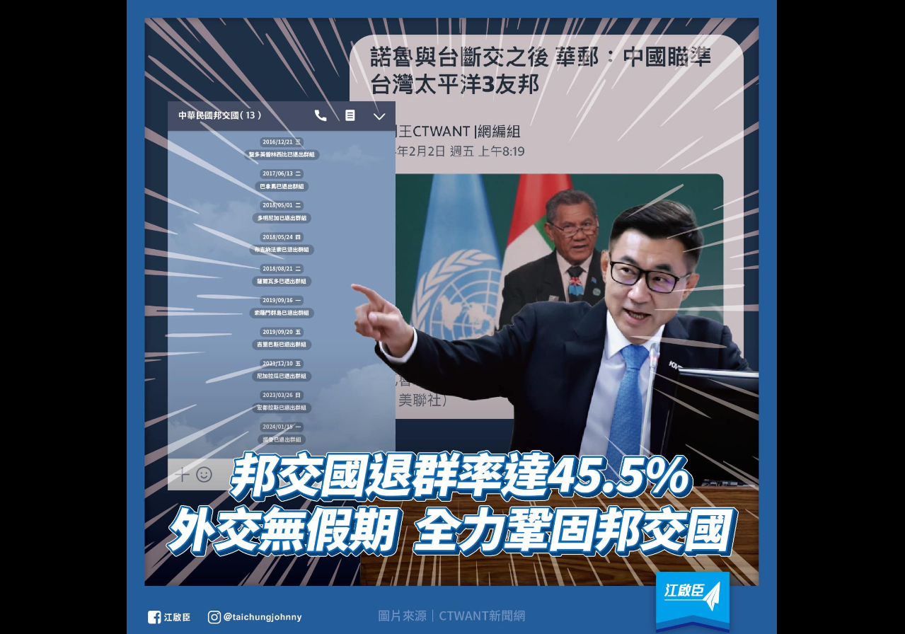 江啟臣臉書7日發文。（圖／翻攝江啟臣臉書）