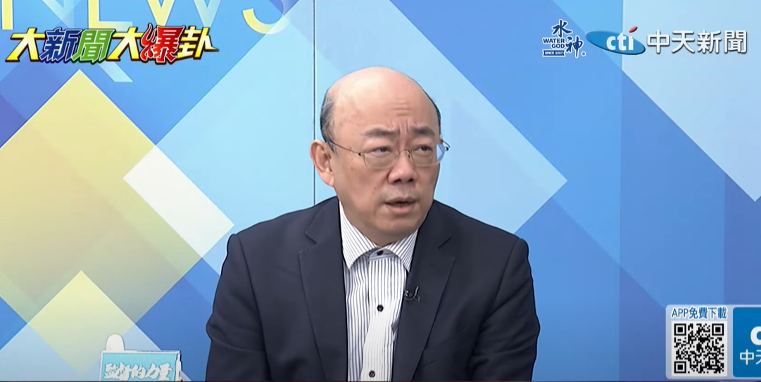 郭正亮21日上《大新聞大爆卦》談論政見會表現。（圖／中天新聞）