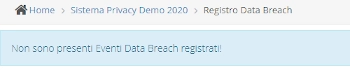 Registro delle Violazioni dati personali (Data Breach)