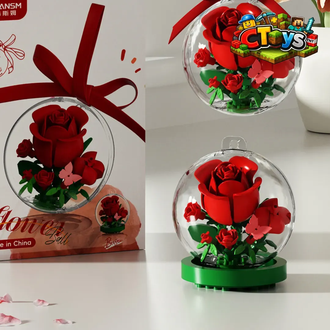 Mô Hình Lắp Ráp Cầu Pha Lê Hoa Ước Nguyện - Đồ Chơi Xếp Hình Hoa Hồng, Tulip Decor Quà Tặng Người Yêu CTLG020