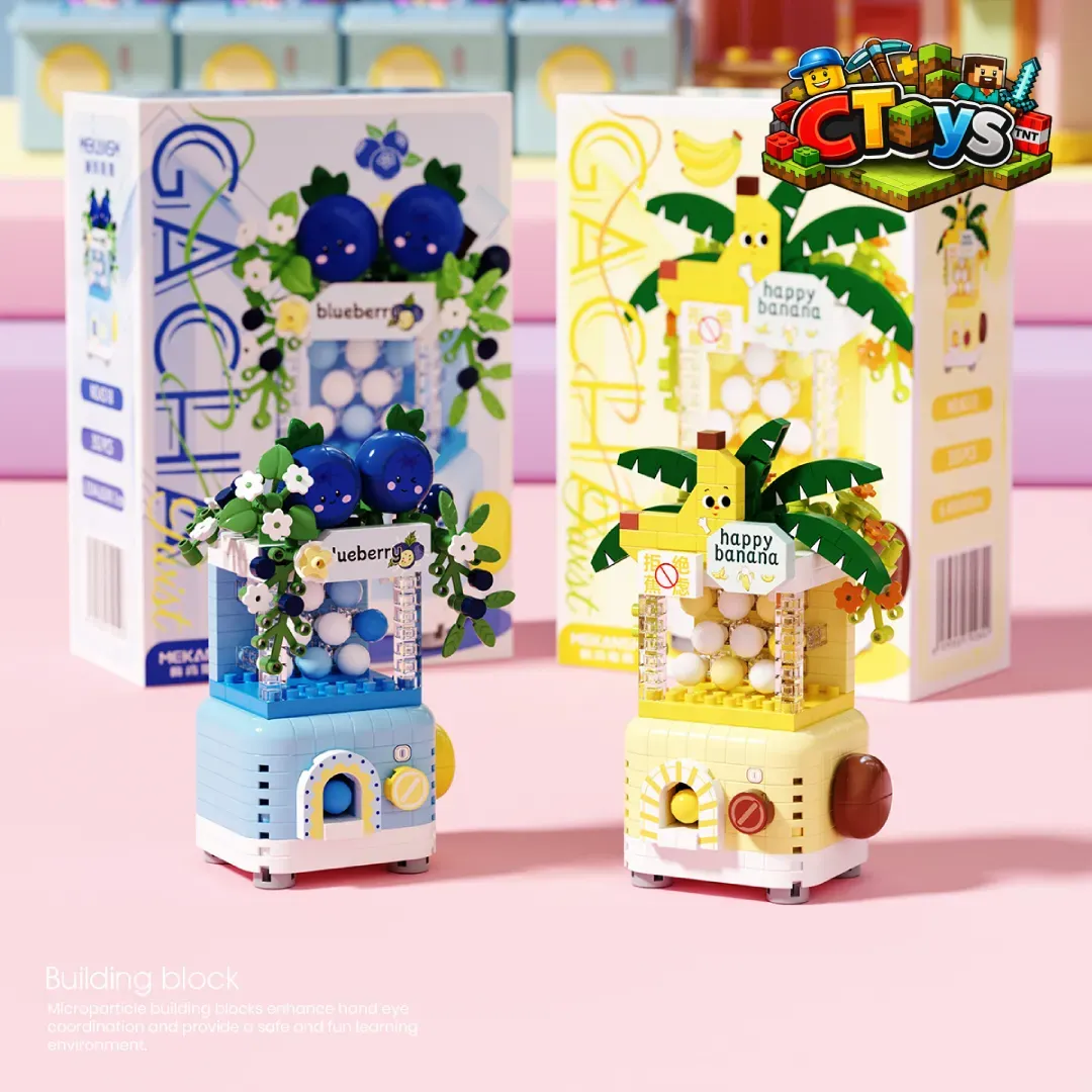 Mô Hình Lắp Ráp Máy Gacha Trái Cây - Đồ Chơi Xếp Hình Máy Quay Thưởng Mini DIY 6 Mẫu Siêu Cute CTLG026