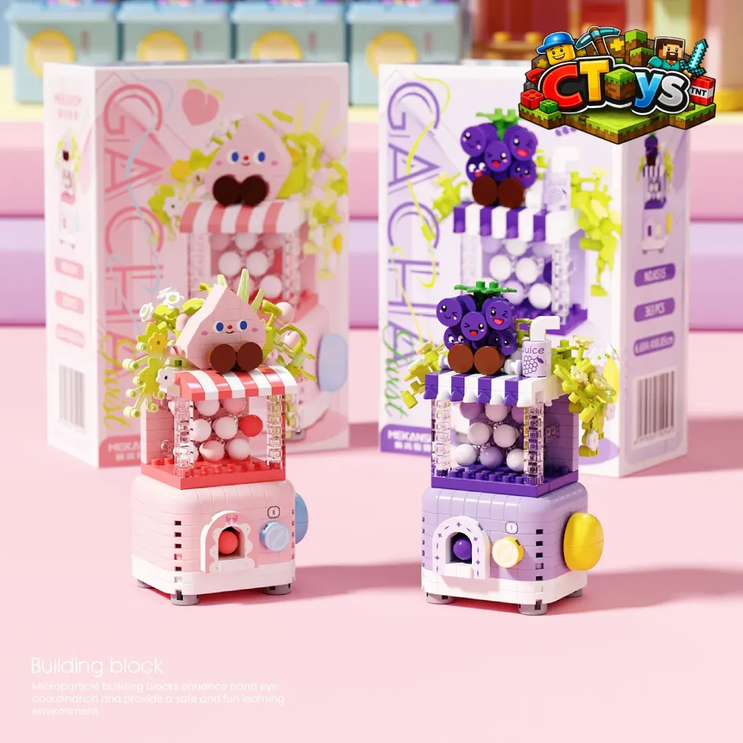 Mô Hình Lắp Ráp Máy Gacha Trái Cây - Đồ Chơi Xếp Hình Máy Quay Thưởng Mini DIY 6 Mẫu Siêu Cute CTLG026 - 1