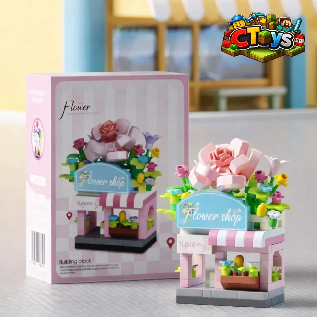 Mô Hình Lắp Ráp Micro Block - Quán Ăn Vặt, Cửa Hàng Phố Cổ Mini Decor Bàn Học Cực Xinh Làm Quà Tặng CTLG003 thumbnail 9