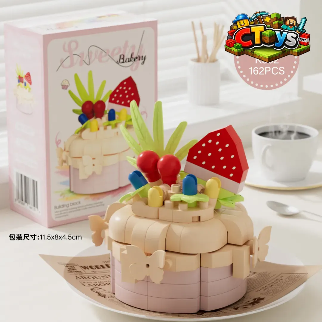 Mô Hình Lắp Ráp Bánh Kem Mini DIY - Đồ Chơi Xếp Hình Bánh Ngọt Decor Bàn Học Siêu Xinh Chữa Lành Tâm Hồn CTLG024