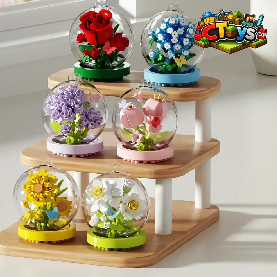Mô Hình Lắp Ráp Cầu Pha Lê Hoa Ước Nguyện - Đồ Chơi Xếp Hình Hoa Hồng, Tulip Decor Quà Tặng Người Yêu CTLG020 thumbnail 2