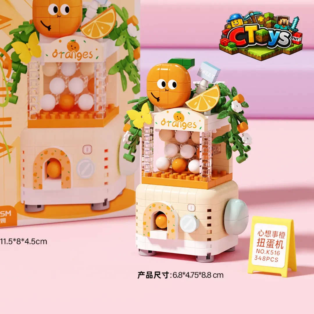 Mô Hình Lắp Ráp Máy Gacha Trái Cây - Đồ Chơi Xếp Hình Máy Quay Thưởng Mini DIY 6 Mẫu Siêu Cute CTLG026 thumbnail 4