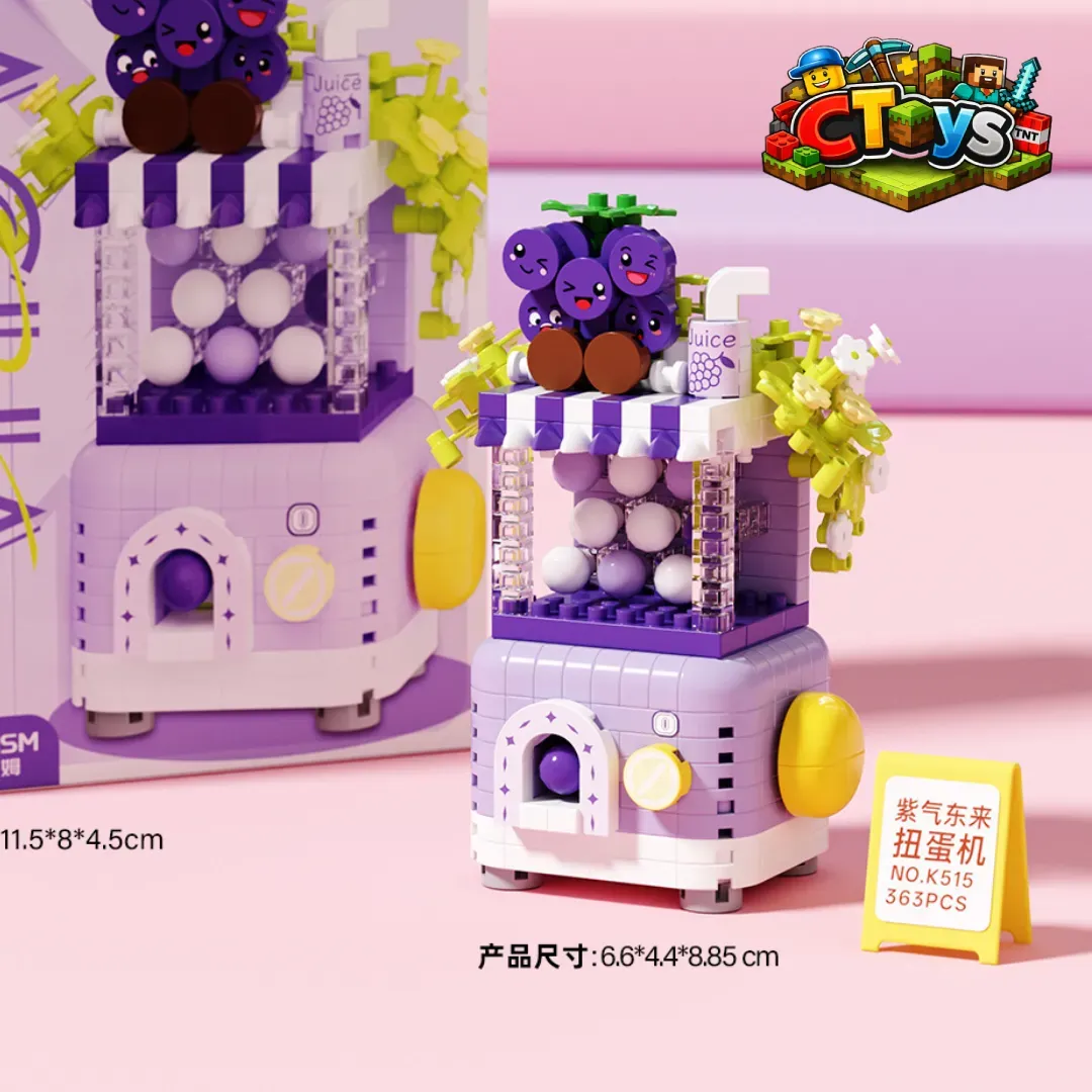 Mô Hình Lắp Ráp Máy Gacha Trái Cây - Đồ Chơi Xếp Hình Máy Quay Thưởng Mini DIY 6 Mẫu Siêu Cute CTLG026 thumbnail 3