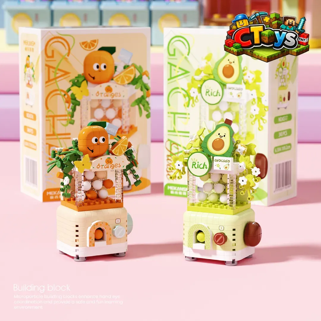 Mô Hình Lắp Ráp Máy Gacha Trái Cây - Đồ Chơi Xếp Hình Máy Quay Thưởng Mini DIY 6 Mẫu Siêu Cute CTLG026