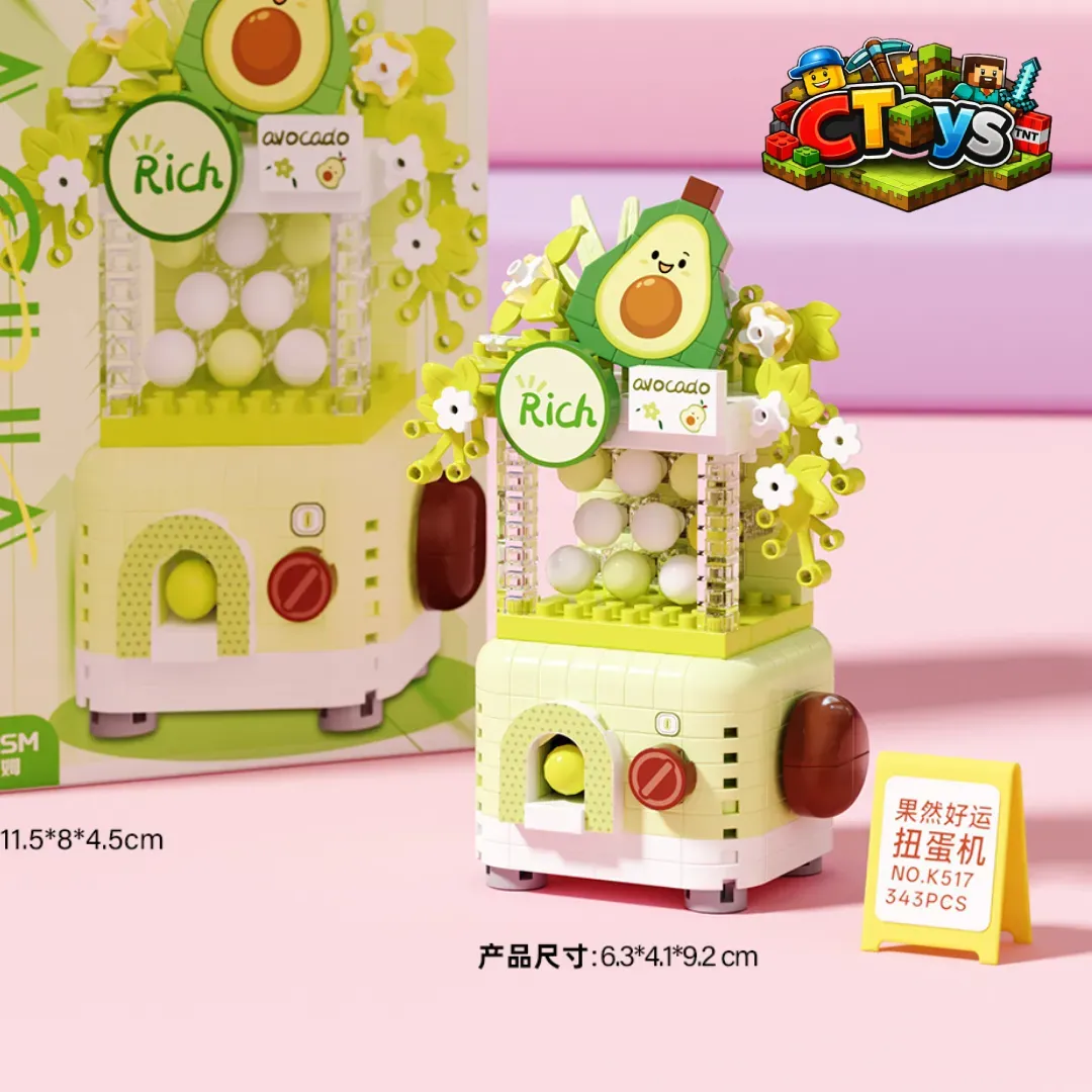 Mô Hình Lắp Ráp Máy Gacha Trái Cây - Đồ Chơi Xếp Hình Máy Quay Thưởng Mini DIY 6 Mẫu Siêu Cute CTLG026 thumbnail 5
