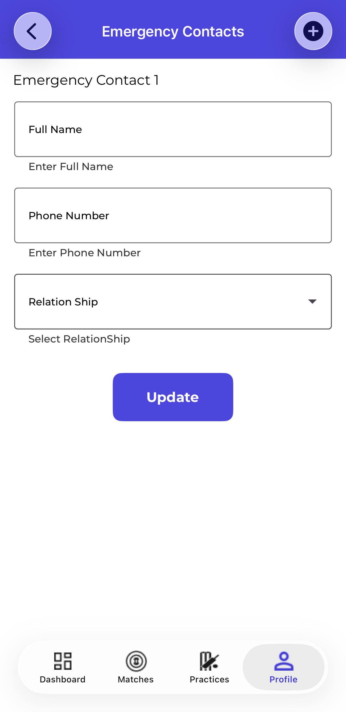 Mobile — Emergency Contacts